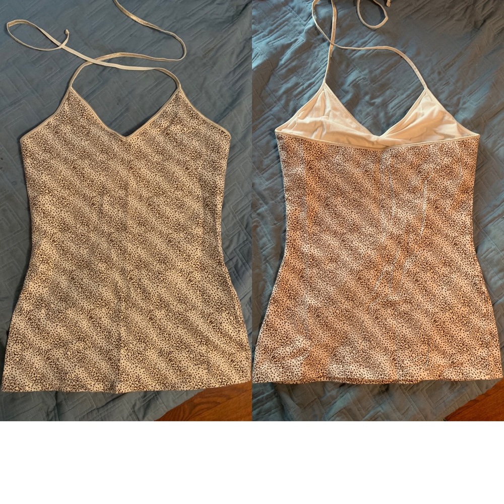 Express basic leopard stretch halter top - Picture 7 of 8